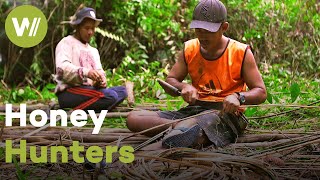 Preparations before hunting for honey in Indonesia