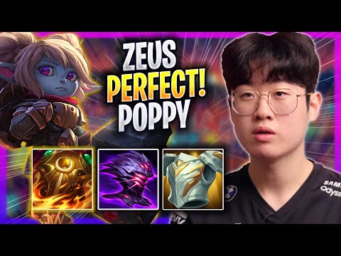 ZEUS PERFECT GAME WITH POPPY! - T1 Zeus Plays Poppy TOP vs Gragas! | Season 2023
