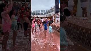 Snow party on MSC GRANDIOSA Cruise, Nov. 2024 when passing the equator ￼