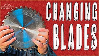 How to change miter saw and table saw blades