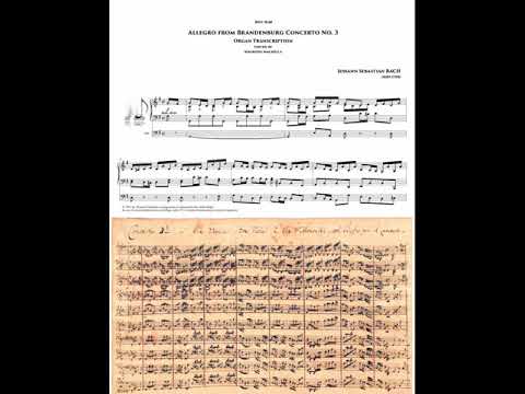 Bach:  Allegro from Brandenburg Concerto n.3 BWV 1048 - Organ Transcription