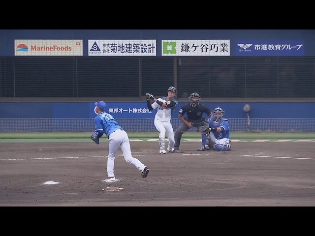 【ファーム】豪快に飛ばした!! ファイターズ・姫野のパワー溢れるHR!! 2018/9/6 F-DB(ファーム)