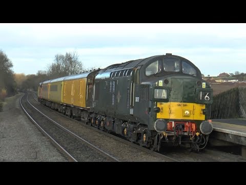 37057 TnT 37254 -&- 67023 TnT 67027 Test Trains @ Tamworth 28-11-17