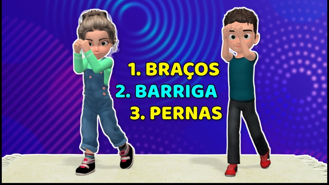 BRAÇOS + BARRIGA + PERNAS: EXERCÍCIO INFANTIL DE 15 MINUTOS