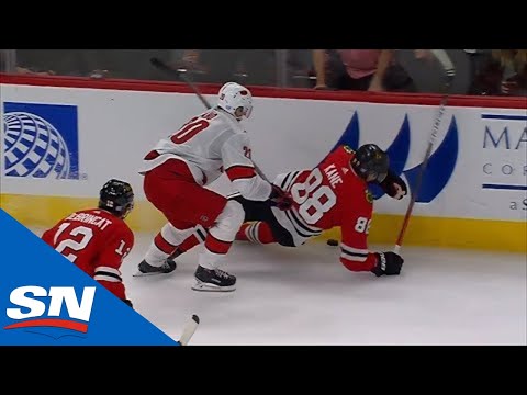 Vidéo: Sebastian Aho aurait pu PARALYSER Patrick Kane..