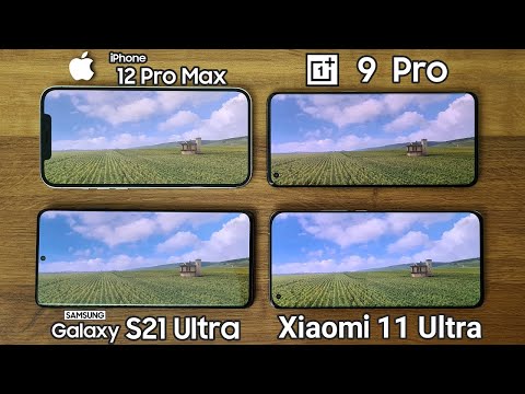 BEST Smartphone Display Comparison - OnePlus 9 Pro vs Samsung S21 Ultra / Mi 11 Ultra / iPhone 12