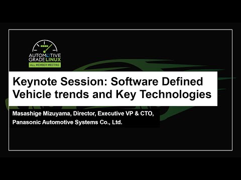 Keynote Session: Software Defined Vehicle trends & Key Technologies - Masashige Mizuyama, Panasonic