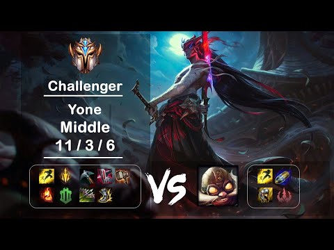 Middle Yone vs Corki KR Challenger Patch 12.7