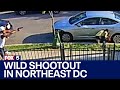 RAW VIDEO: Wild shootout in Northeast DC captured on home surveillance video | FOX 5 DC