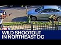 RAW VIDEO: Wild shootout in Northeast DC captured on home surveillance video | FOX 5 DC