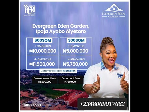 Land For Sale Evergreen Eden Garden Estate Mopo Junction Ayobo Ipaja Lagos Mainland Lagos Alagbado Abule Egba Lagos