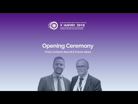 Iaqvec2019 5th Sept Opening ceremony