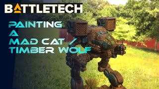 Timberwolf / Mad Cat painting and basing. Battletech miniatures