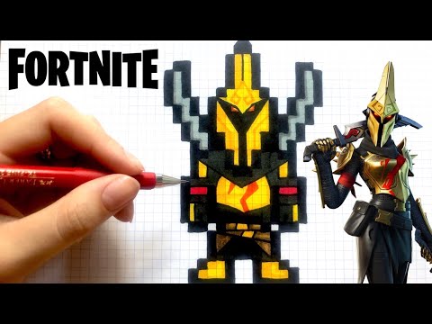 TUTO DESSIN CHEVALERESSE ETERNELLE SKIN FORTNITE PIXEL ART