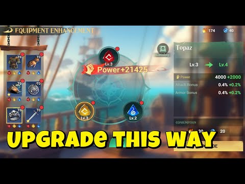 Gem and equipment upgrade path