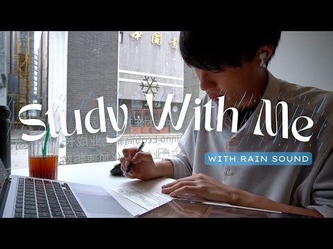 3 hours Study with Me - Rain Sounds ASMR