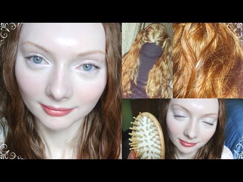 ASMR Red Long Hair Play~Brushing, Oiling, Soft Speaking Video