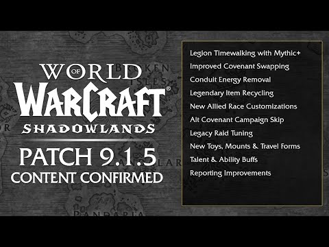 EVERYTHING Coming in Patch 9.1.5 - Covenant Changes/New Customization/Legion Timewalking & MORE!