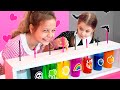 Balloons Cube and other funny challenges for kids with Eva