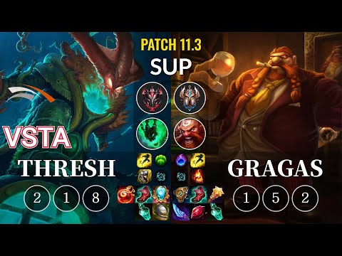HLE Vsta Thresh vs Gragas Sup - KR Patch 11.3