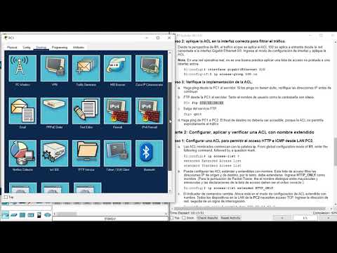 5.4.12 Packet Tracer - Configure extended IPv4 ACLs - Scenario 1