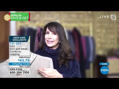 DG2 by Diane Gilman Slim and Sleek Corduroy Legging