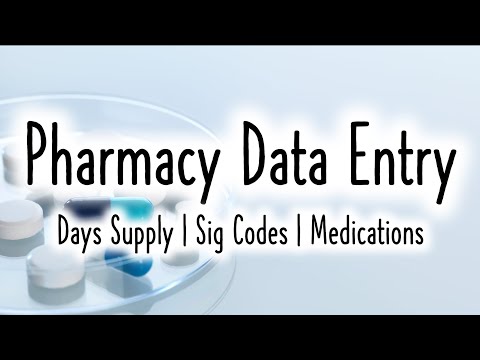 Pharmacy Data Entry