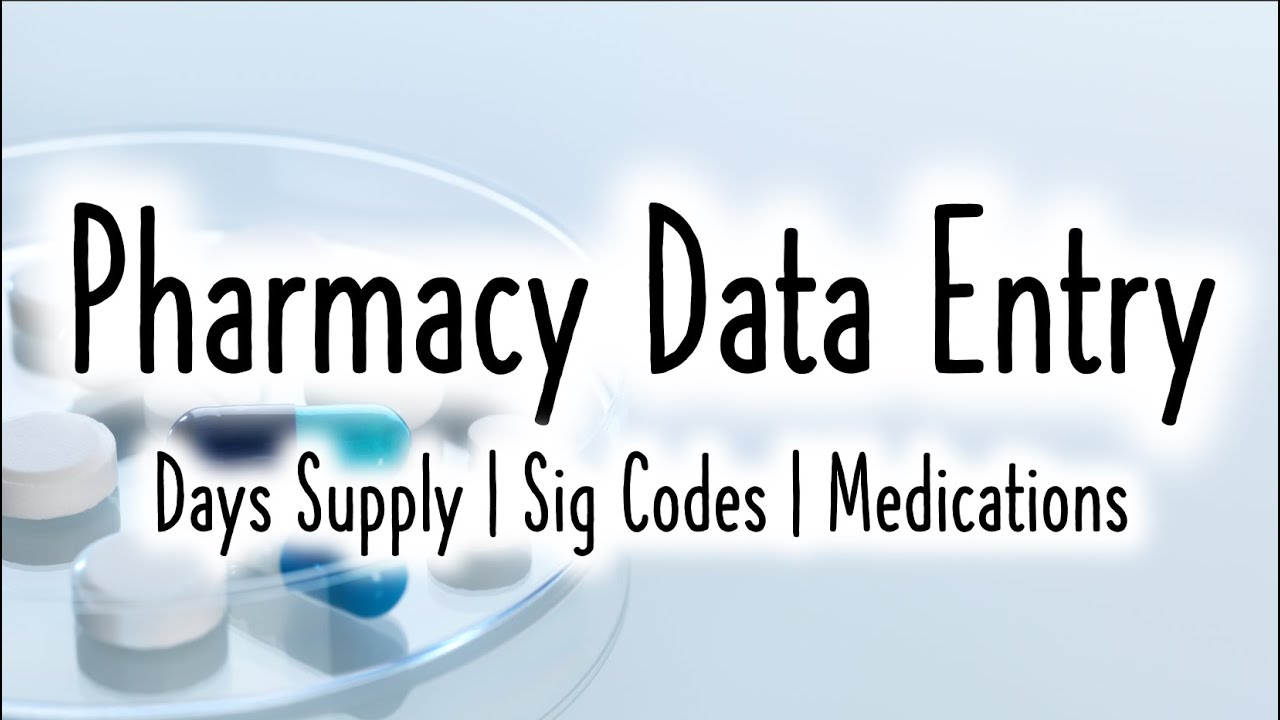 Pharmacy Data Entry