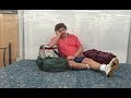 Orlando International Airport 🔴 Sculpture wax figure sleeping tourist The Traveler by Duane Hanson