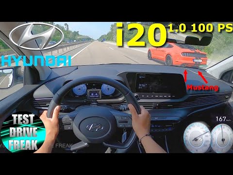 2021 Hyundai i20 1.0 T-GDI 48V-Hybrid 100 PS TOP SPEED AUTOBAHN DRIVE POV
