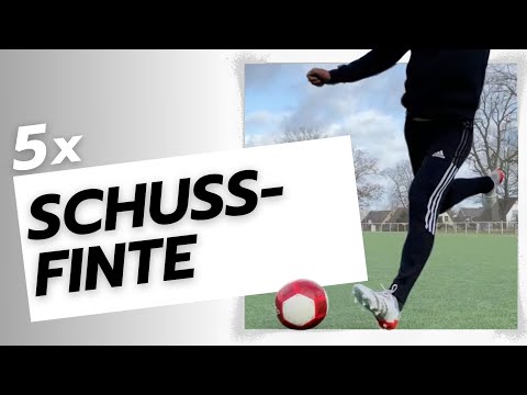 Lerne die Schussfinte! Fußball Tricks für Anfänger lernen! Schuss Antäuschen Tutorial