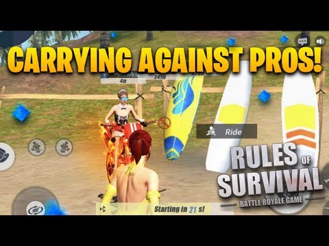 Carrying Hawksnest and Seth ROS against Pro Players in a Custom Game on Rules Of Survival