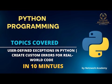 User Defined Exceptions In Python Create Custom Errors For Real World Code
