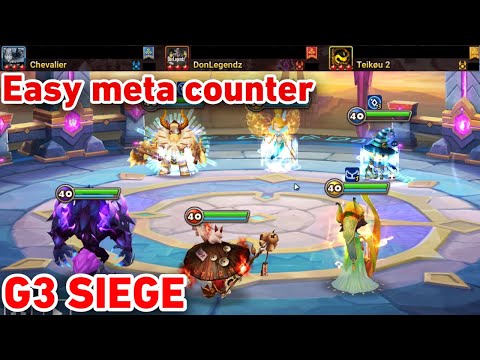 G3 Siege | Easy meta counter | Chevalier vs DonLegendz vs Teikou 2 | #summonerswar
