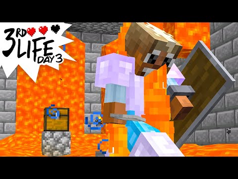 Minecraft 3rd Life: Day 3 - Trial by Lava!