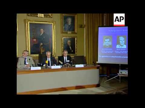 Announcement of Nobel prize for chemistry