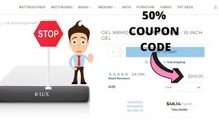 How to get eLUX foam mattress at HALF PRICE from Eluxury supply coupon code promo code