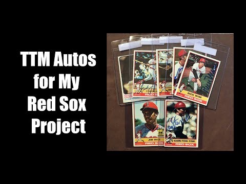TTM Auto Returns for my 1975 Red Sox Team Set & Bonus