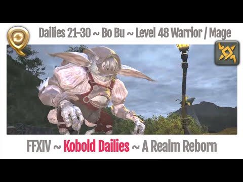 FFXIV Daily Quests - Beast Tribe Kobolds - Bo Bu Level 48 - A Realm Reborn