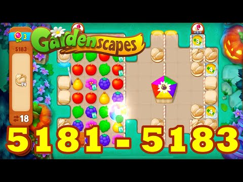 Gardenscapes Leve l 5181 - 5183 HD Walkthrough | 3 - match | gameplay | android | 5182 | GameGo Game