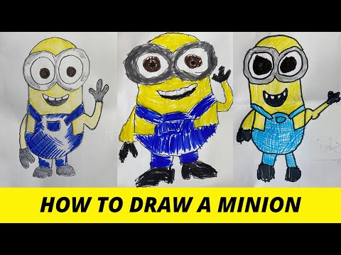 How to draw Bob from Minions - Minion #stayhome #art...