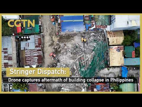 Stringer Dispatch: Drone captures aftermath of building collapse in Philippines