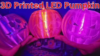 3d printed pumpkin that lights up happy halloween