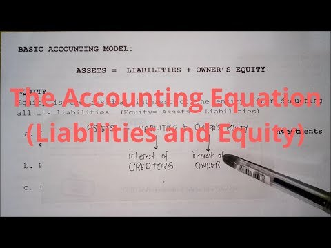 Basic Accounting The Accounting Equation Assets