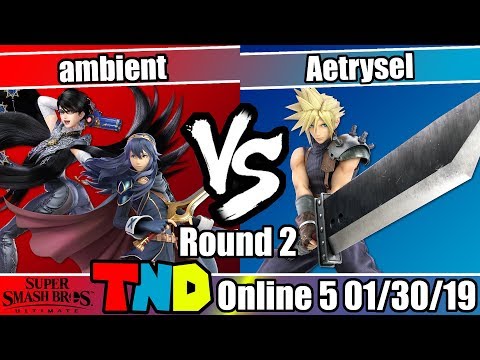 TheNintenDudes Online 5 - ambient (Lucina, Bayonetta) vs. Aetrysel (Cloud) - Round 2 Smash Ultimate