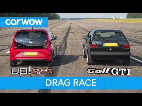 VW Golf GTI MK2 vs up! GTI - DRAG & ROLLING RACE | carwow