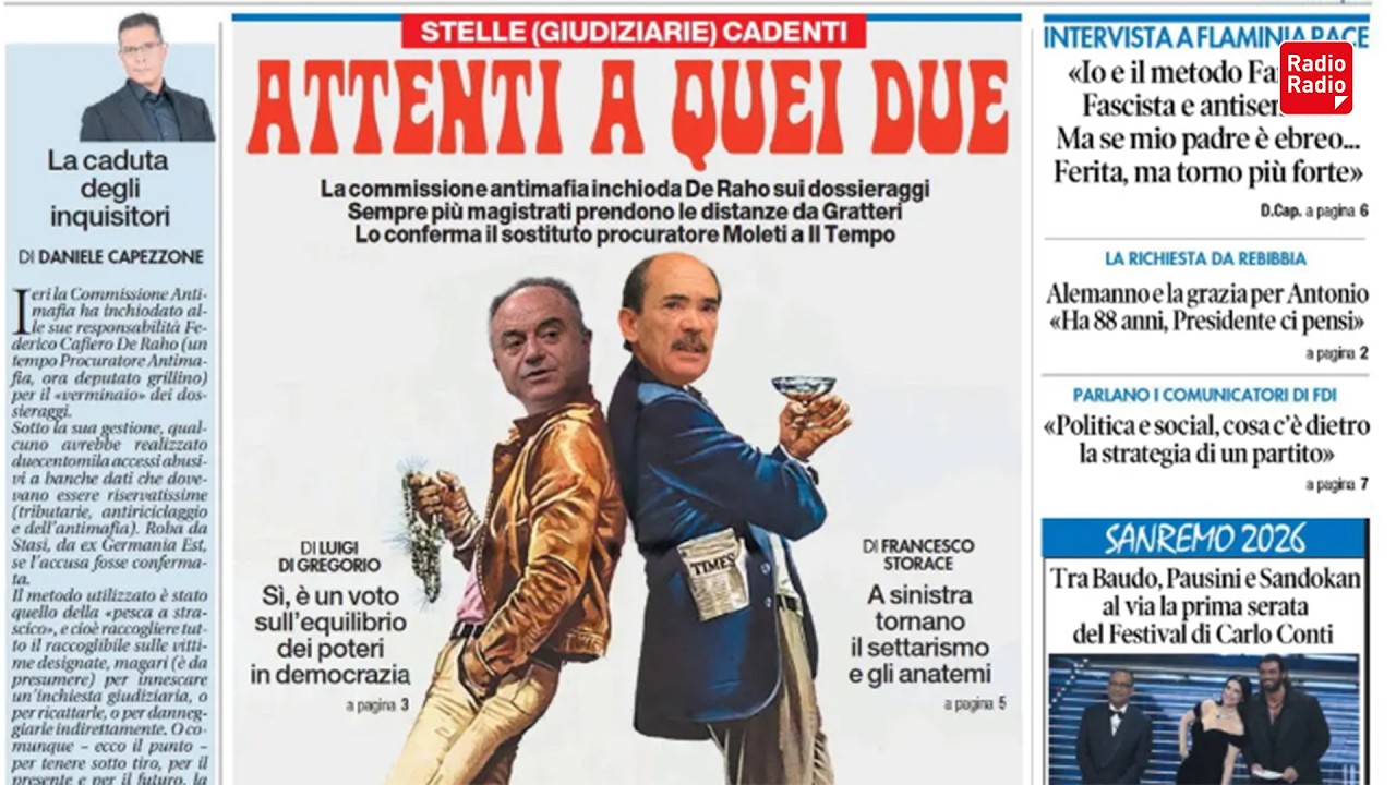 🔴 GRATTERI E DE RAHO, ATTENTI A QUEI DUE: STELLE GIUDIZIARIE CADENTI | #25febbraio