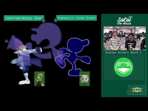 SoCal Chronicles - YoshiFreak/Nezergy (Blue) VS Dragneel/Lt. Surge (Green) - SSBM Winners Round 2