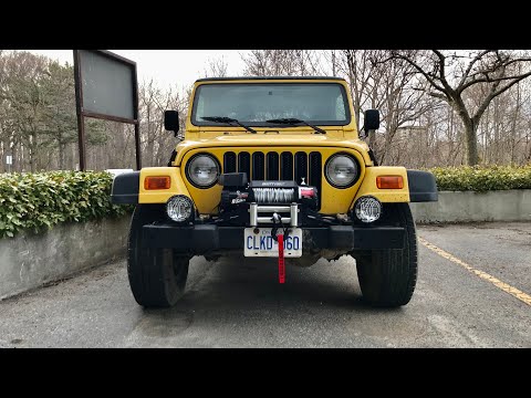 Smittybilt XRC 9500LBS Winch Install On The Jeep Wrangler TJ