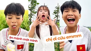 Tổng hợp video siêu hài hước vui nhộn, thằng em ham ăn Gậy Ông Đập Lưng Ông và cái kết